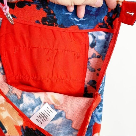 Talbots Bright Floral Chatham Side-Zip Ankle Pants Petite 10 EUC - Picture 11 of 13